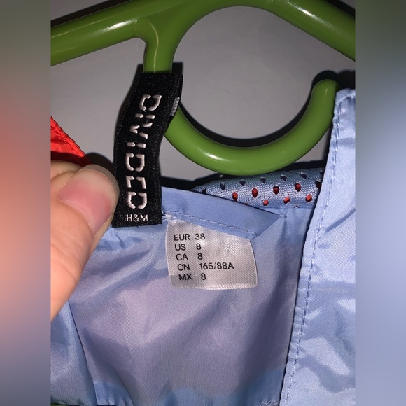 Neon Blue and Orange H&M Lightweight Athletic Jacket - Picture 3 of 8